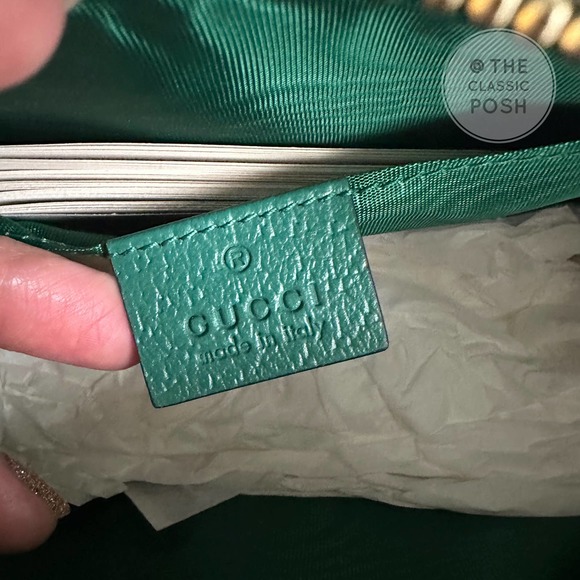 ❌SOLD❌ NEW Green Ophidia GG Supreme Raffia Shoulder Crossbody Bag - Picture 8 of 10